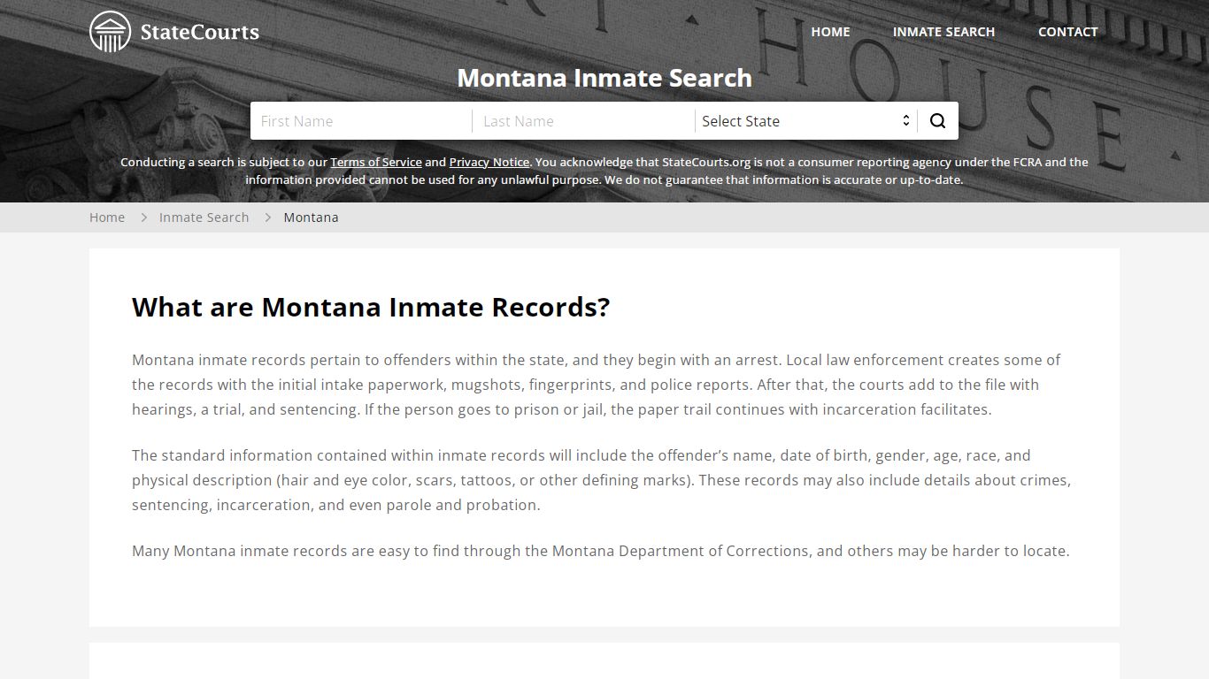 Montana Inmate Search, Prison and Jail Information ...