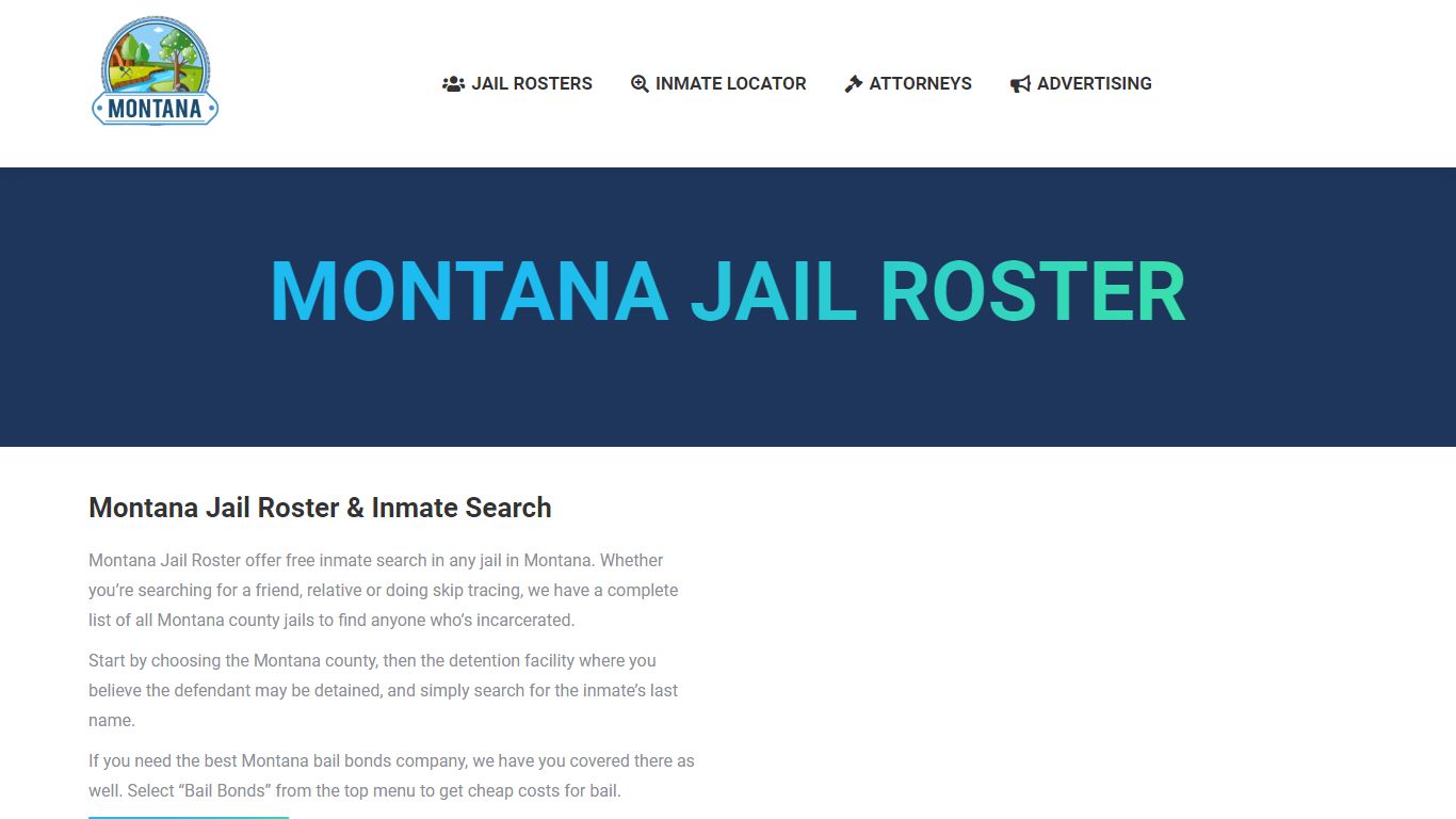 Montana Jail Roster Provides Free Inmate Search Throughout MT